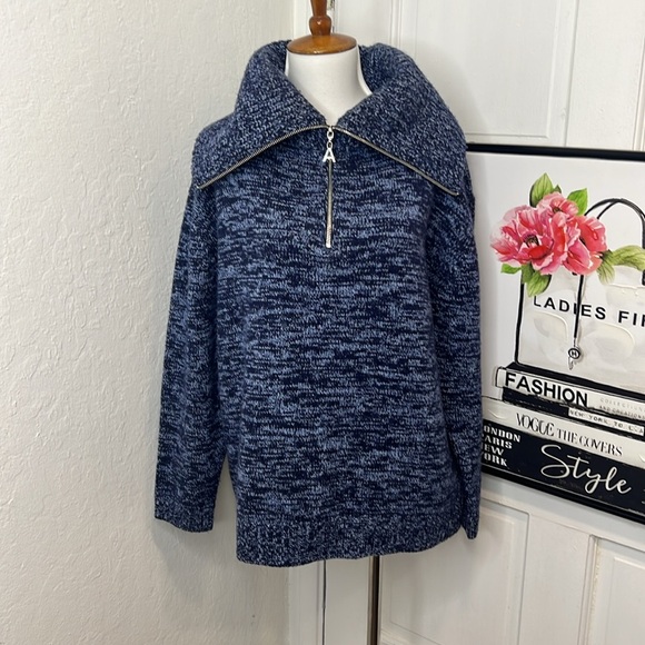 Alexa Chung Moon Wool & Cashmere Half Zip Sweater Size XS - Picture 3 of 9